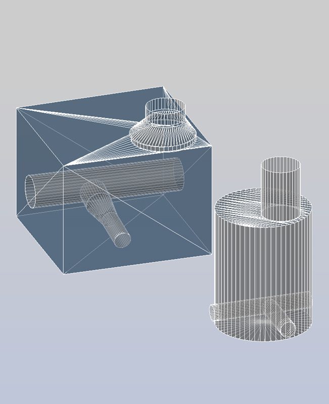 3d manholes and pipelines illustration from data captured